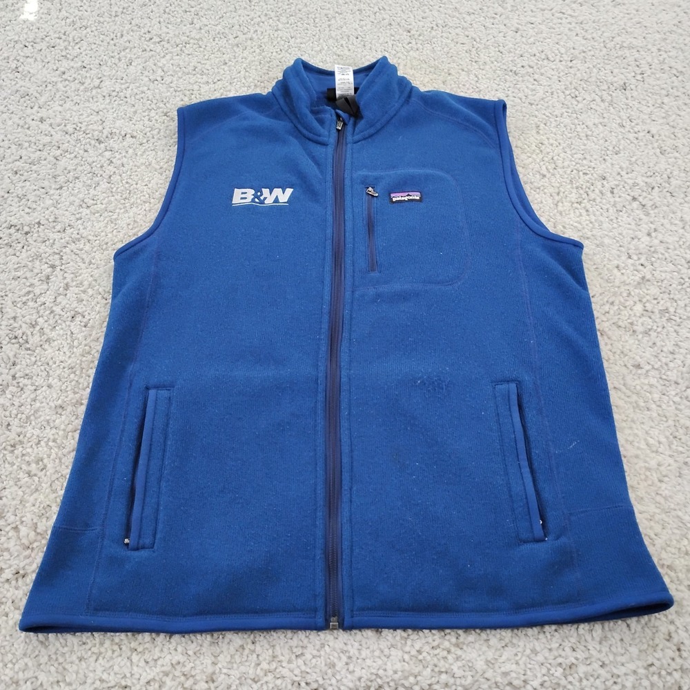 Patagonia Better Sweater Vest Mens XL Blue Fleece Full Zip Outdoors Hiking A2